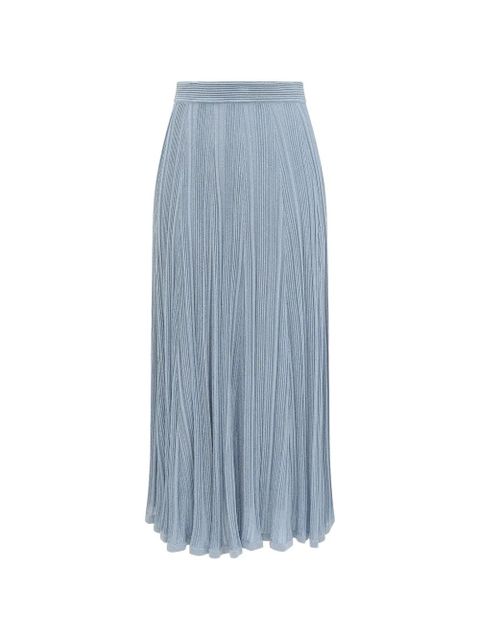 ZIMMERMANN Aster metallic-knit skirt - Blue - zdjęcie produktu nr 1