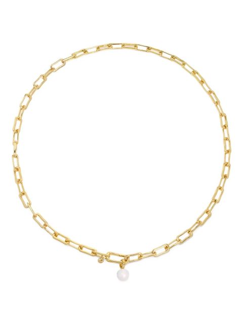 Monica Vinader mini chain pearl necklace - Gold - zdjęcie produktu nr 1