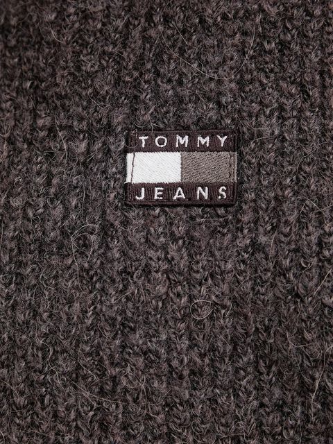 Tommy Jeans sweter z dodatkiem wełny damski kolor brązowy DW0DW22024