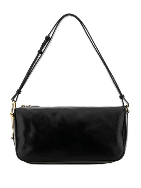Gucci half horsebit leather shoulder bag - Black - zdjęcie produktu nr 1
