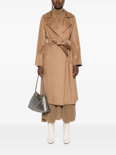 Max Mara belted notched-lapel coat - Brown