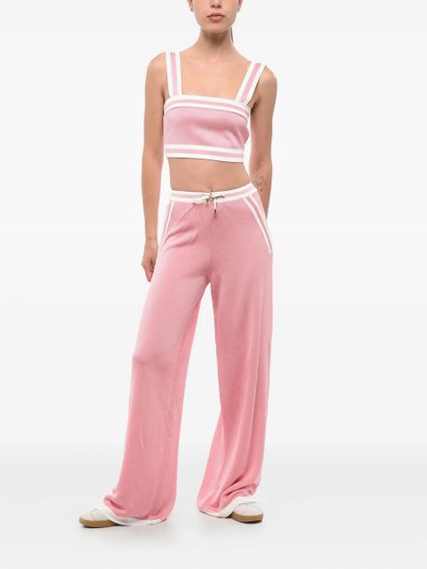 Balmain side-stripe elastic-waistband trousers - Pink - zdjęcie produktu nr 2