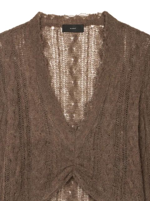 Alanui Desert Drift V-neck top - Brown