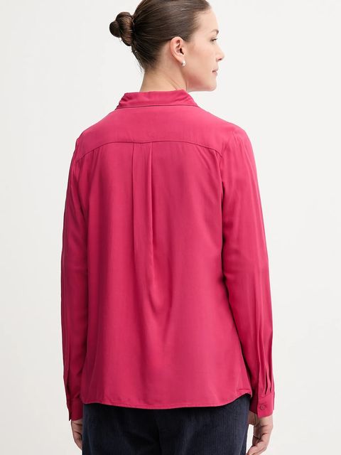 United Colors of Benetton koszula damska kolor różowy regular z kołnierzykiem klasycznym 5WPWDQ0B0