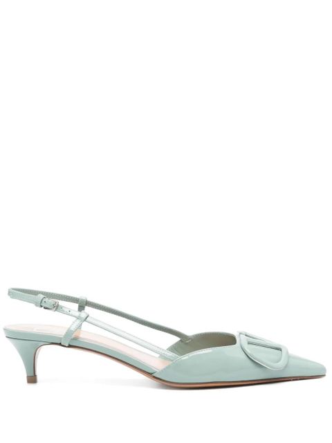 Valentino Garavani 40mm VLogo Signature slingback pumps - Green - zdjęcie produktu nr 1