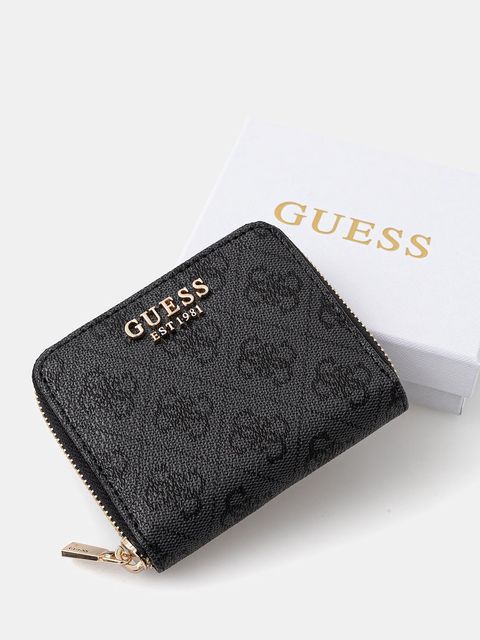 Guess portfel LAUREL damski kolor szary SWSG74 59137