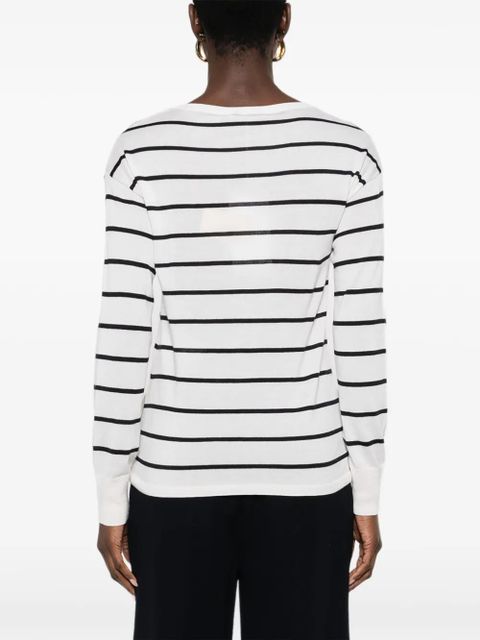 Max Mara striped sweater - White