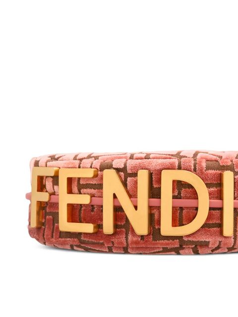 FENDI mini Fendigraphy jacquard velvet tote bag - Pink - zdjęcie produktu nr 1