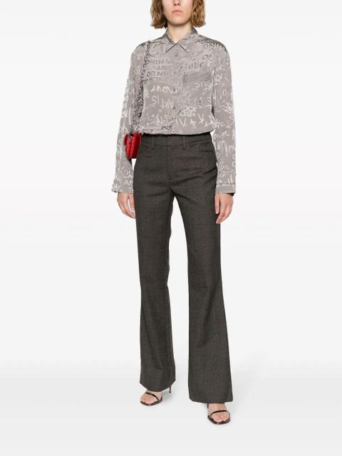 Zadig&Voltaire tailored flared wool trousers - Grey