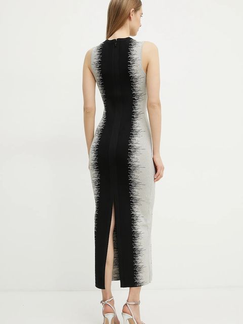 Herve Leger sukienka Ruby kolor czarny maxi dopasowana CBI8504573