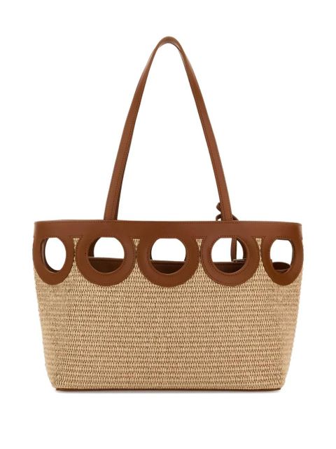 Ferragamo open-top cut-out tote bag - Brown