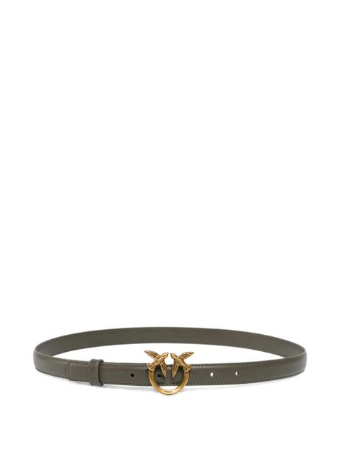PINKO Love Birds thin leather belt - Green - zdjęcie produktu nr 1