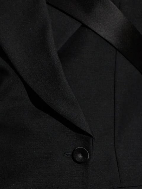 Alexander McQueen satin-trim double-breasted blazer - Black