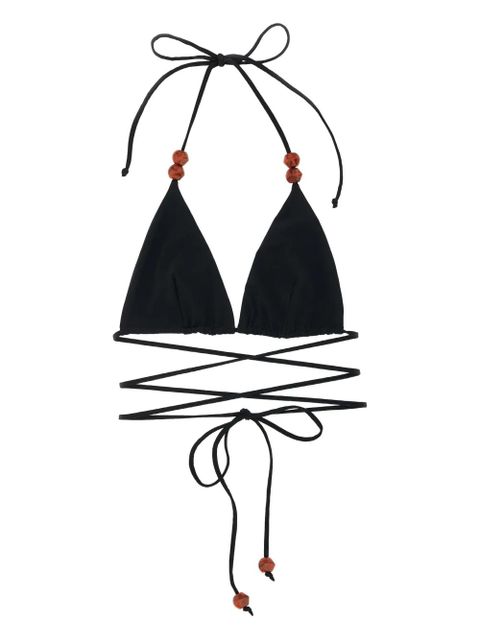 Magda Butrym bead-detail bikini top - Black - zdjęcie produktu nr 1