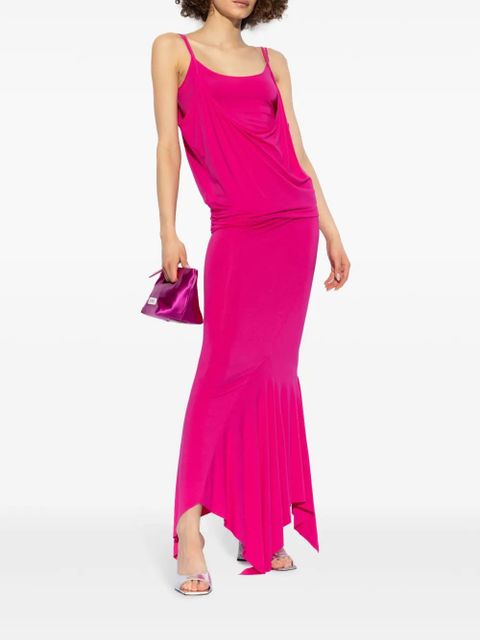 The Attico layered mermaid-silhouette maxi dress - Pink