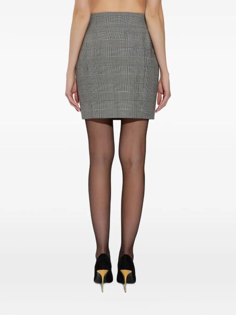 Balmain checked mini skirt - Grey