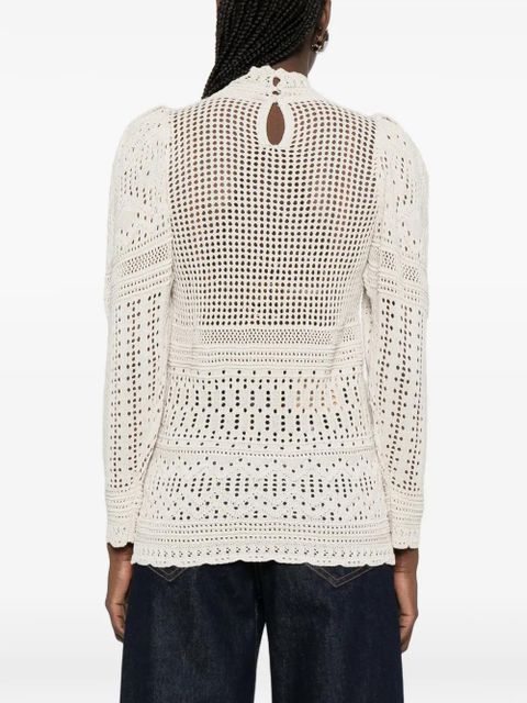 ISABEL MARANT Dahara crochet top - Neutrals