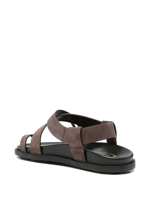Tod's buckle-fastening toe-strap sandals - Brown