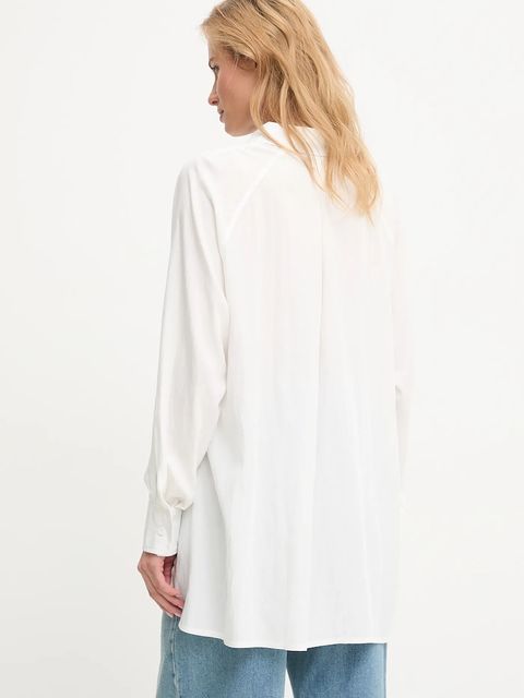 Answear.LAB koszula damska kolor biały relaxed z kołnierzykiem klasycznym