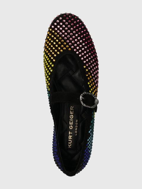 Kurt Geiger London baleriny zamszowe Mayfair Ballet Flat kolor czarny 2656305209