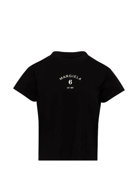 MM6 Maison Margiela printed signature T-shirt - Black - zdjęcie produktu nr 1