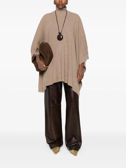 Max Mara funnel-neck poncho - Neutrals