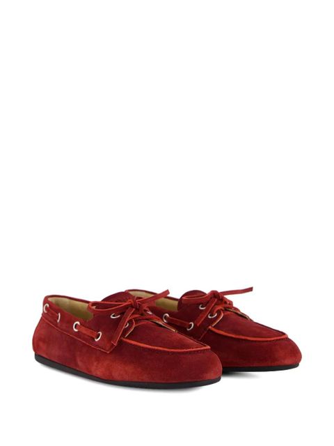 Miu Miu lace-up loafers - Red