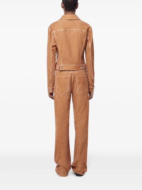 Rabanne contrast-stitching jacket - Brown