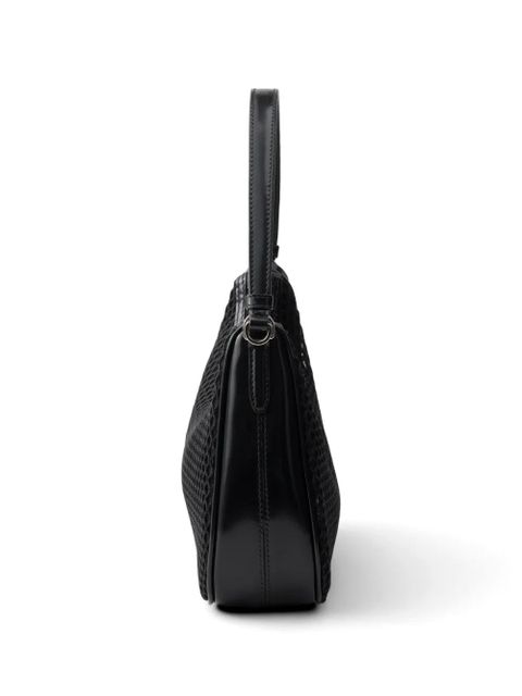 Prada Re-Edition 2005 mesh and brushed leather bag - Black