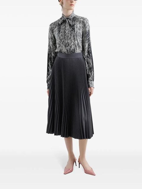 Dolce & Gabbana plissé-effect midi skirt - Black