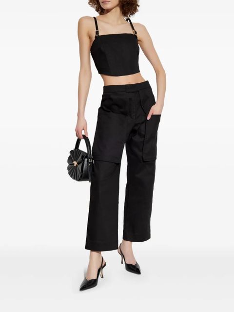 Cult Gaia square-neck crop top - Black - zdjęcie produktu nr 2