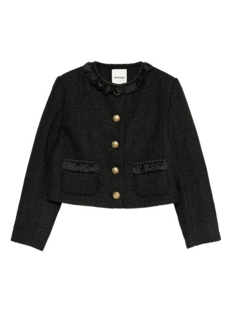 SANDRO ruffle embellished blazer - Black - zdjęcie produktu nr 1