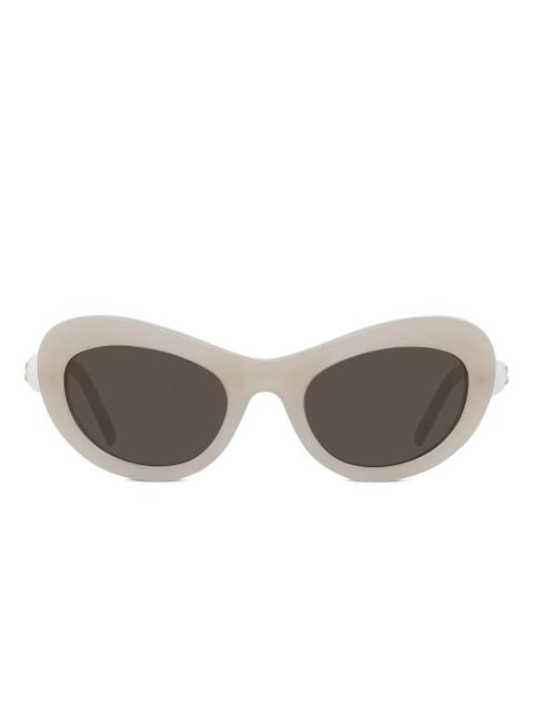Givenchy Eyewear pearl-embellished geometric sunglasses - Neutrals - zdjęcie produktu nr 1