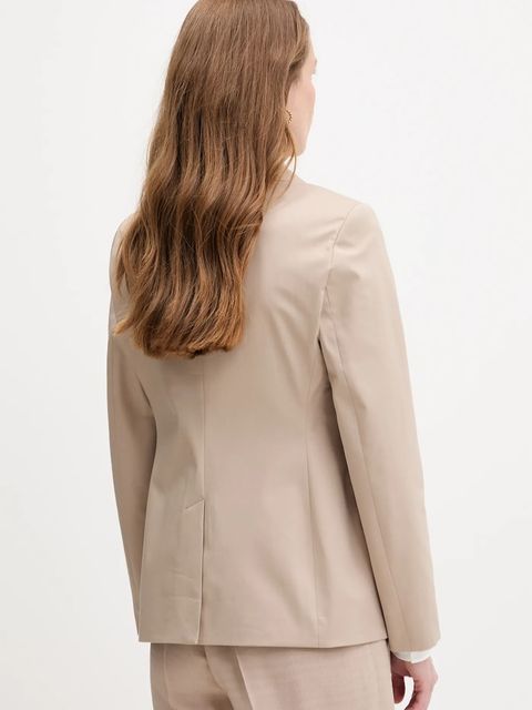 Tommy Hilfiger marynarka kolor beżowy jednorzędowa gładka WW0WW47179