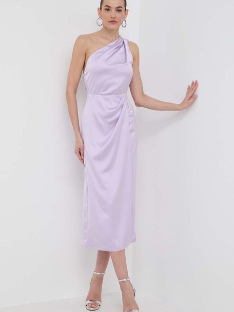 Marella sukienka kolor fioletowy midi prosta 2413221032200