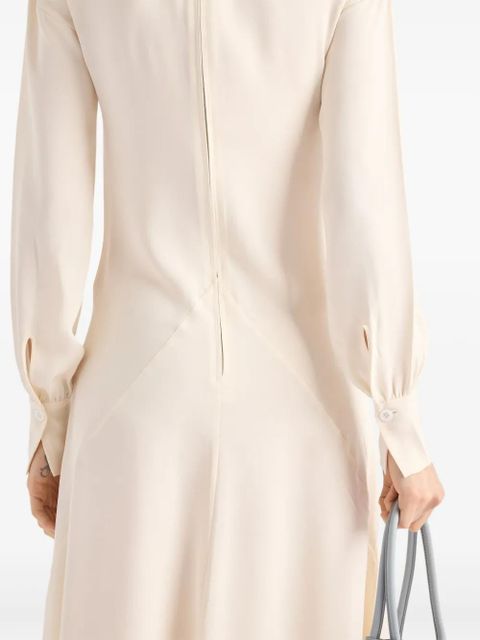 Prada silk midi dress - Neutrals