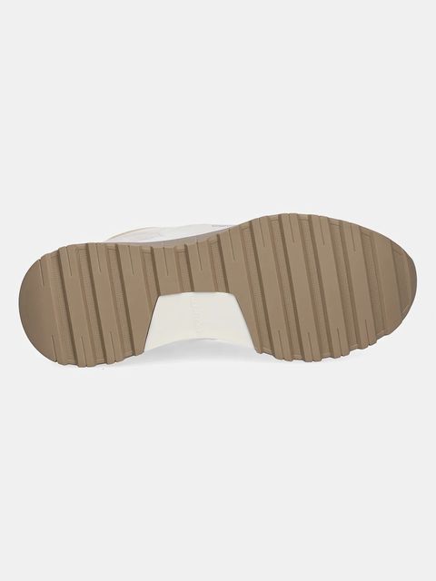 Calvin Klein sneakersy RUNNER LACE UP MESH MIX damskie kolor beżowy HW0HW02487