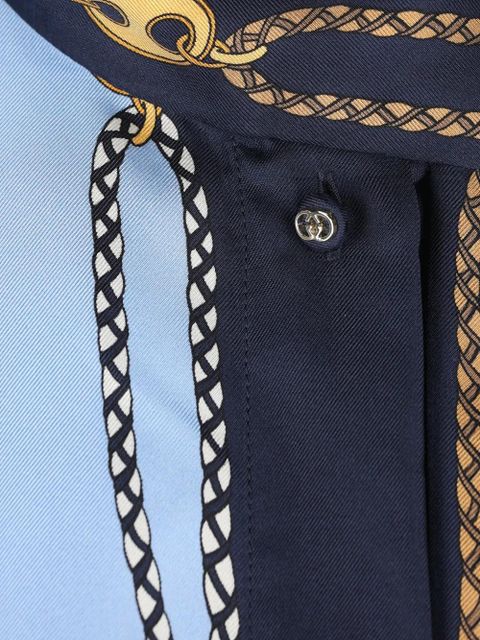 Gucci chain-print shirt - Blue