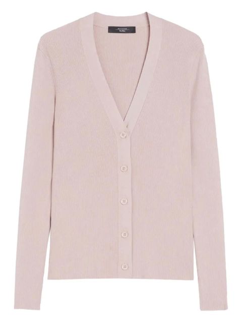 Weekend Max Mara Gabriel ribbed V-neck cardigan - Pink - zdjęcie produktu nr 1