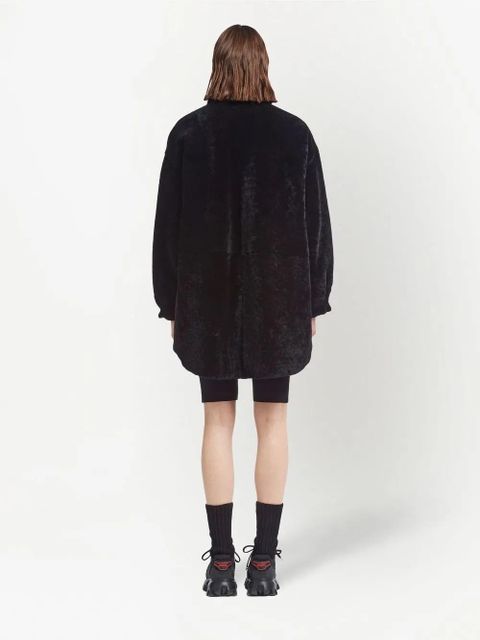 Prada triangle-logo reversible coat - Black - zdjęcie produktu nr 2