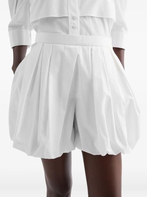 Jil Sander gathered balloon hem shorts - White
