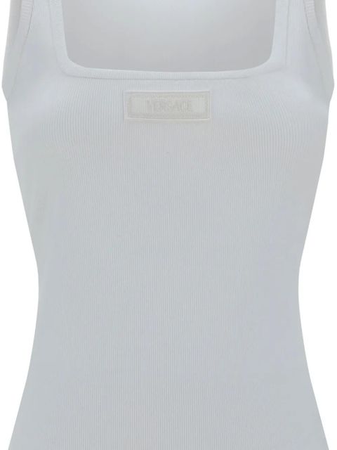Versace 90s Logo ribbed tank top - White - zdjęcie produktu nr 2
