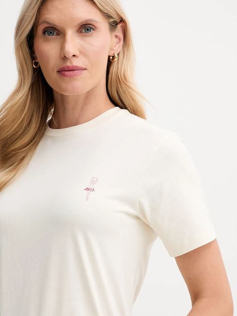 Bally t-shirt bawełniany damski kolor beżowy WJE085