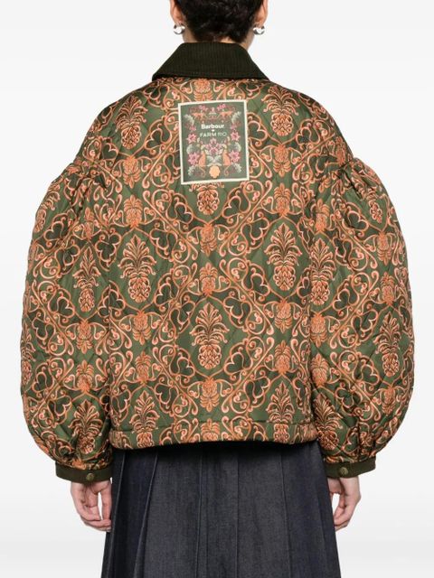 Barbour x Farm Rio Luisa quilted jacket - Green