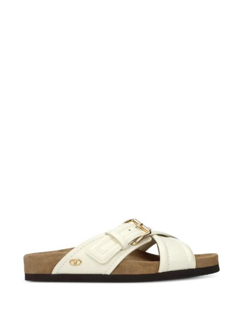 Valentino Garavani VLogo Signature crossover-strap sandals - Neutrals - zdjęcie produktu nr 1