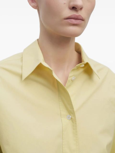 The Row Millerina long-sleeve button-up shirt - Yellow