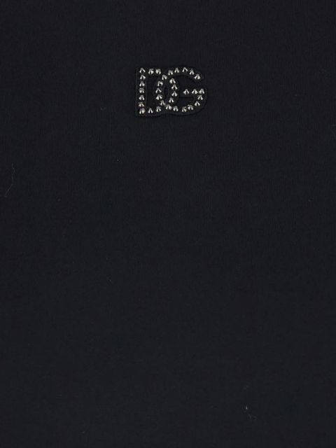 Dolce & Gabbana logo-embroidery crew-neck T-shirt - Black