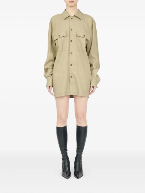 MM6 Maison Margiela button-up shirt dress - Neutrals - zdjęcie produktu nr 2