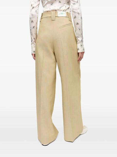 GANNI appliqué palazzo pants - Neutrals