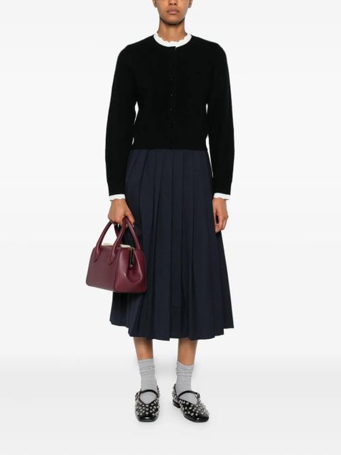 SANDRO buttoned scalloped-trim cardigan - Black